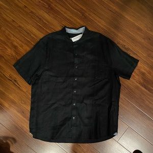 NWT Tommy Bahama Black Mens Button Down Short Sleeve Shirt XXL